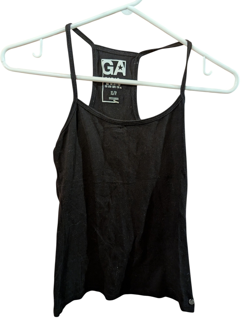 Black Slim Racerback Tank